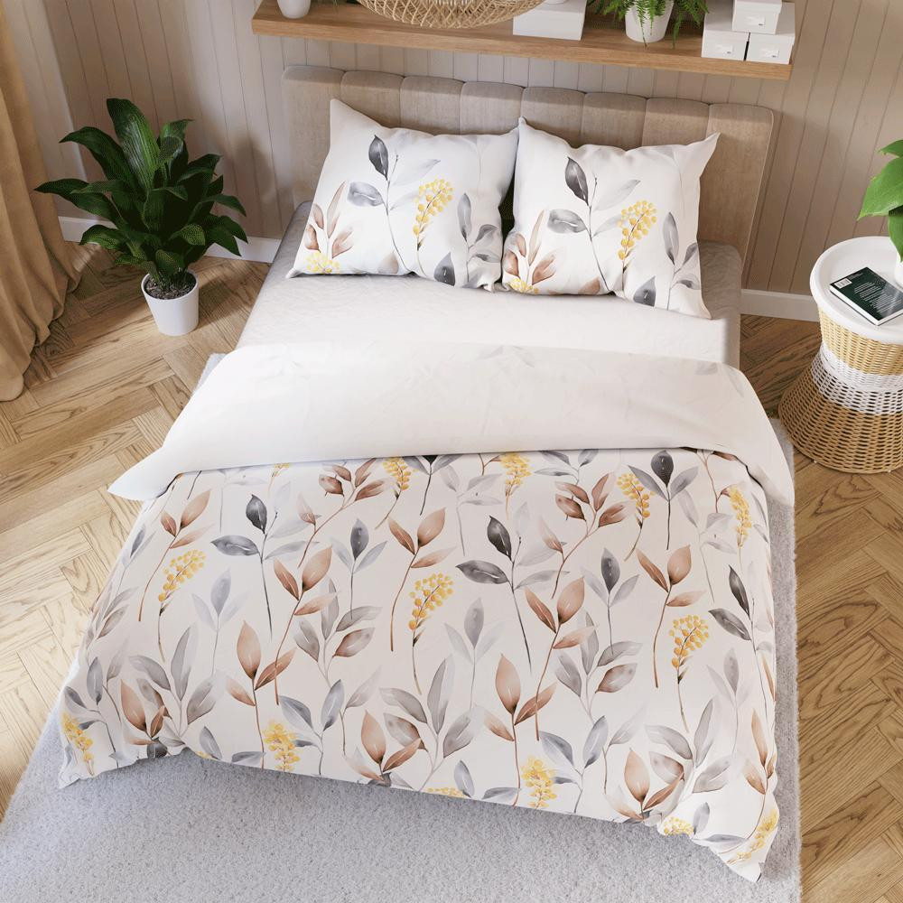 Markizeta Home Zaria beddengoed met delicaat bloemenmotief van satijn katoen, 160x200 cm