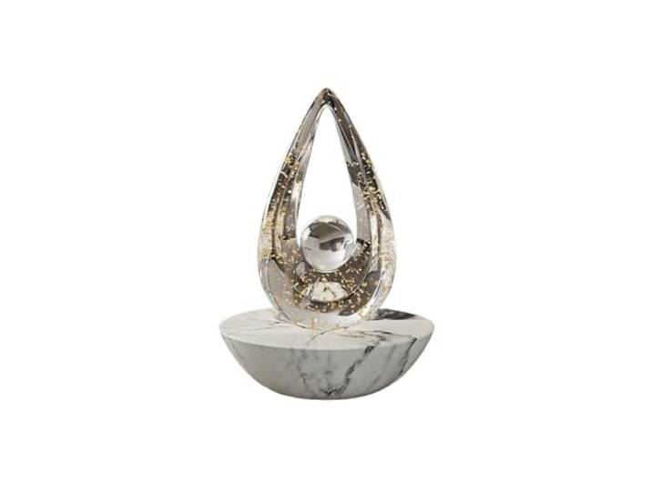 CHURICH-E Ornamente, Transparente Tropfen-Kunst-Ornament, Marmor-Skulptur, Wohnzimmer, Weinschrank, Büro-Dekoration,Heimdekoration(Clear)