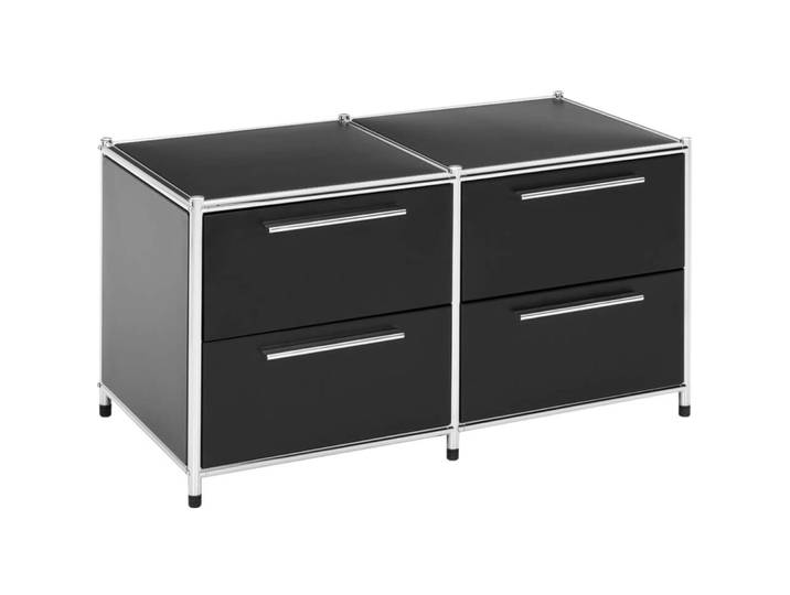 Regal Cubo schwarz Metall B 80 H 40 cm - Regal