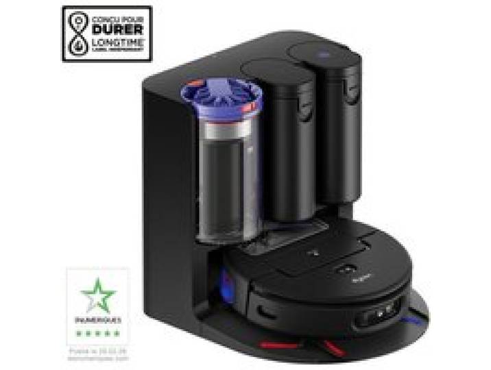 DYSON Spot + Scrub AI - Aspirateur robot laveur - 18 000 Pa - 140 min - 2 3 L - Noir
