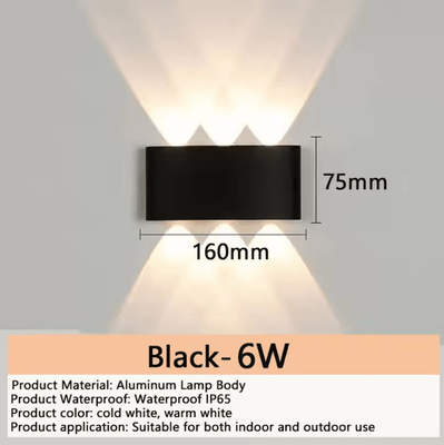 Inspire Curations Modern Aluminum LED Waterproof Wall Lamp IP65 Indoor & Outdoor Wall Light 6w warm White
