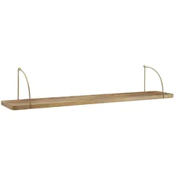 KADIMA DESIGN Wandregal 100x25x22 cm Mango Massivholz / Metall Hängeregal Industrial, Großes Design Schweberegal, Regal Hängend Wohnzimmer, Bücherregal