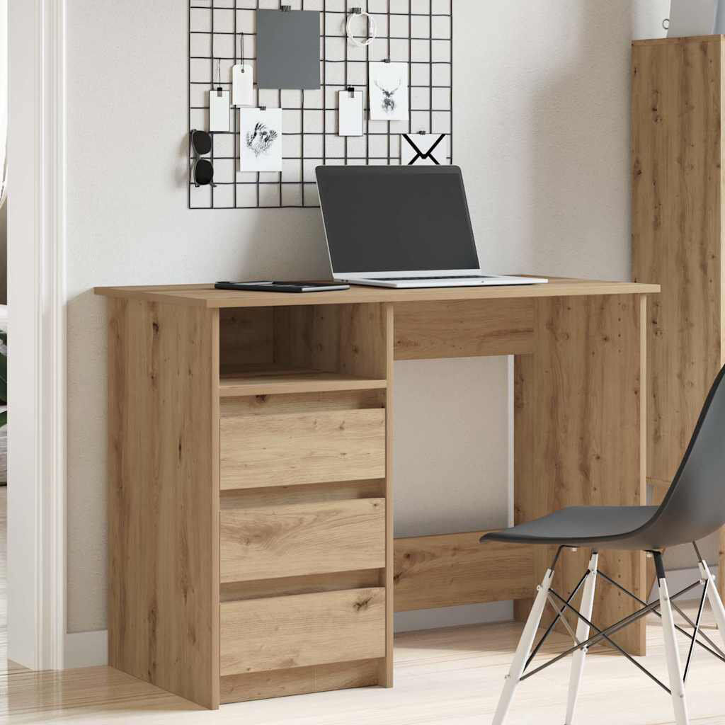 17 Stories Socher Writing Desk Artisan Oak