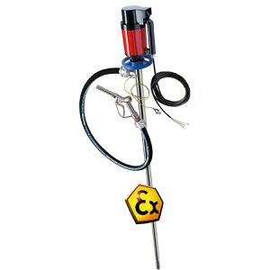 Jessberger Fasspumpe EX-JP-440, 41 mm, netzbetrieben 230 V, für leicht brennbare Flüssigkeiten, 1000 Liter Fässer 82 l/min