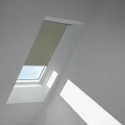 VELUX Verdunkelungsrollo Olivebeige gepunktet 4575, SK08, Elektro,GGU,VELUX,weiße Schiene