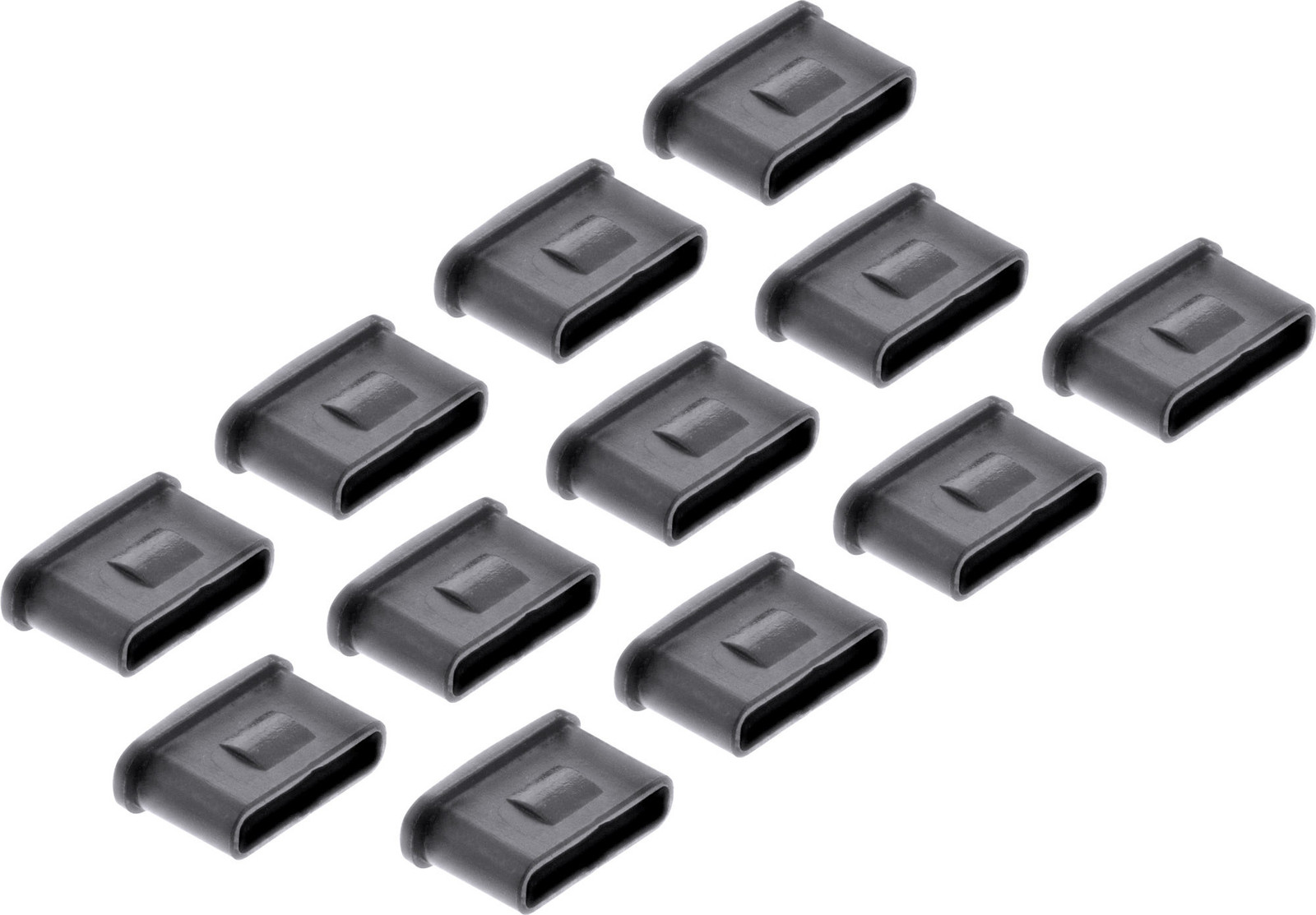 InLine USB-C poortblokker navulverpakking van 12 stuks, zwart
