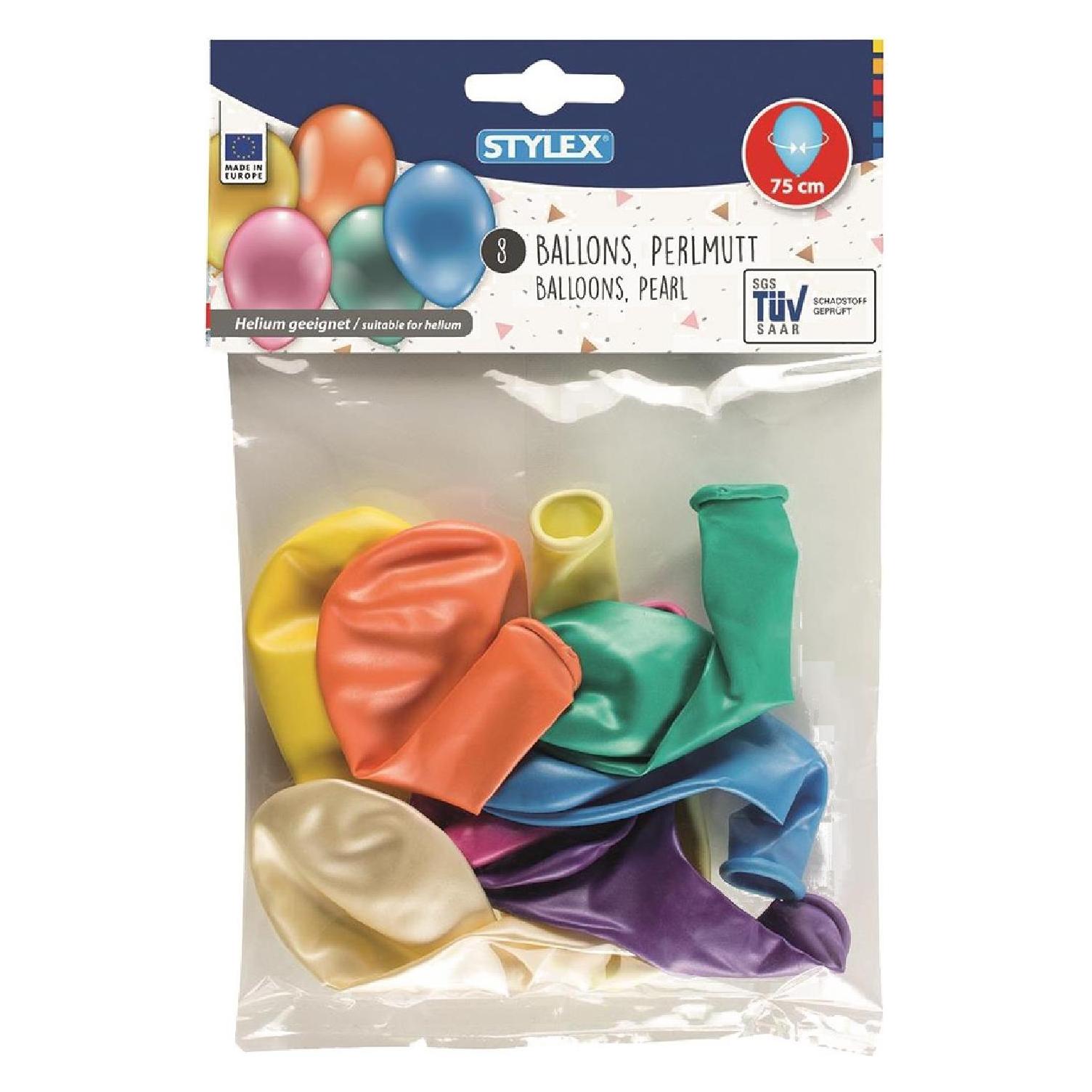 Stylex Luftballons 'Perlmutt' (8x) (14743)