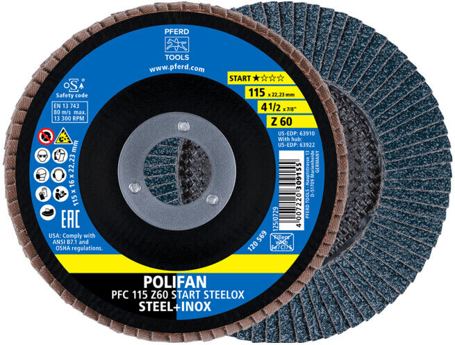 Rondelle crantée PFERD POLIFAN PFC 115 Z 60 Z-BOX Z-BOX (69300937)