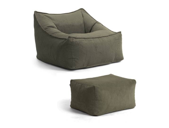 SITZSACK Cord Snug mit Hocker