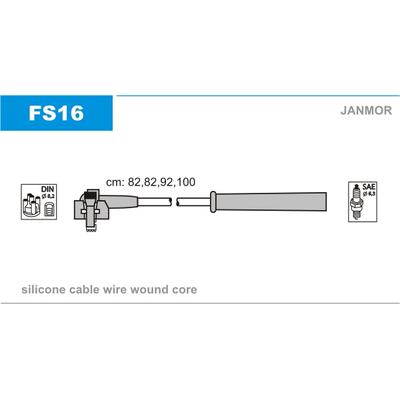 JANMOR Zündleitungssatz FS16 für Ford