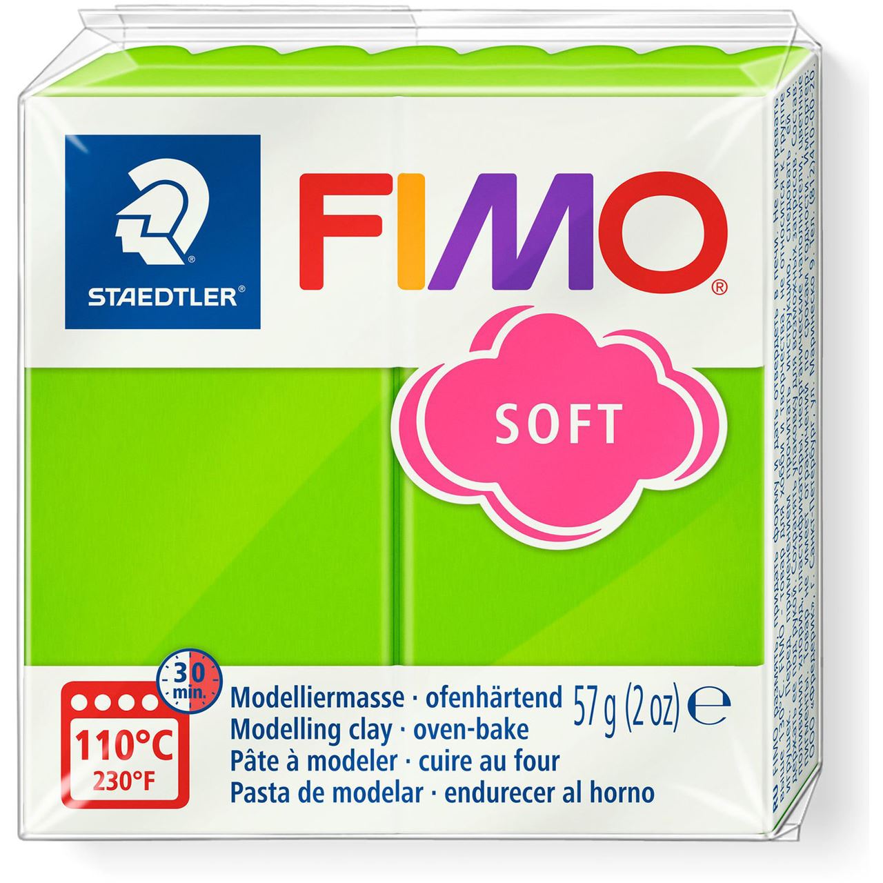 FIMO SOFT Modelliermasse, ofenhärtend, apfelgrün, 57 g