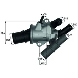Thermostat Kühlmittel MAHLE TI 165 88 für Fiat Punto Doblo