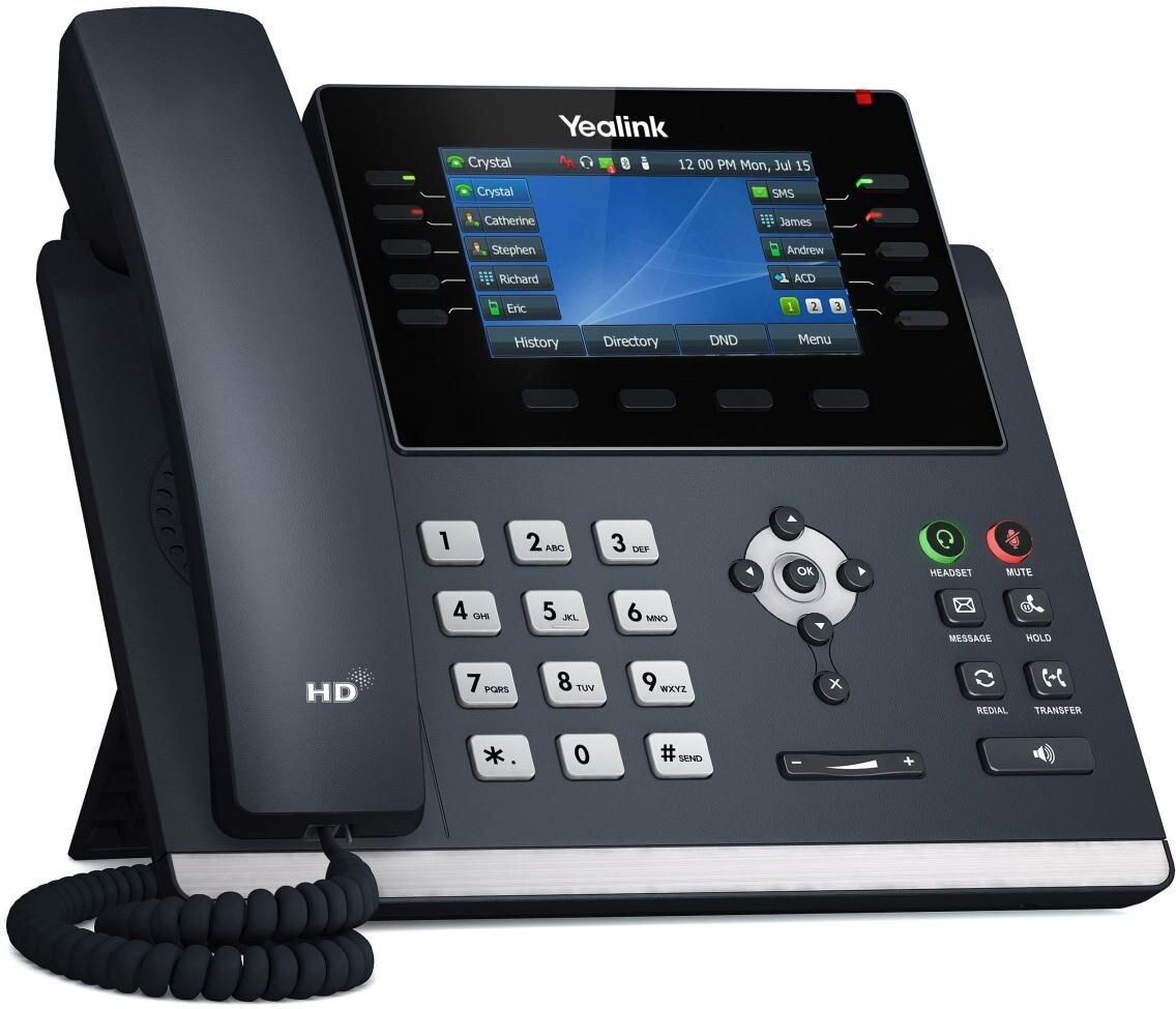 Yealink SIP-T46U Gigabit IP Phone with 4.3-inch Colour LCD - Grey
