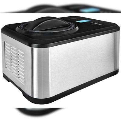 GUTFELS Eismaschine ICE CREAM 4020 | 1,5 Liter | 120 Watt | 4 Programme | Timer | Display | Edelstahlbehälter