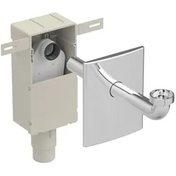 Geberit UP-Geruchsverschluss 151120211 d= 50/56mm, Wandeinbaukasten und Fertigbauset, horizontal, Kunststoff, hochglanz-verchromt