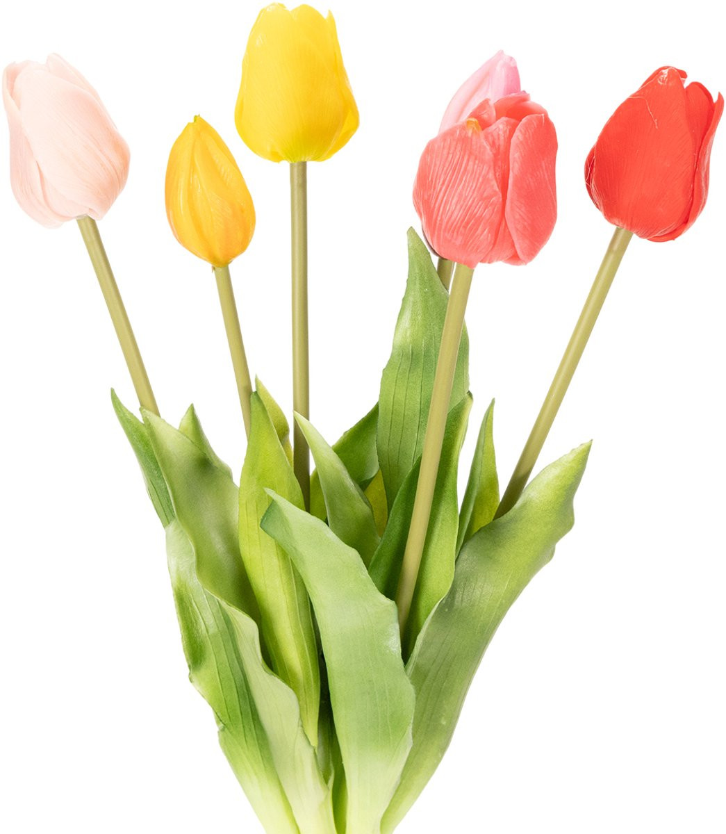 Viana Kunstmatig Tulpenboeket Spring Kleurrijk