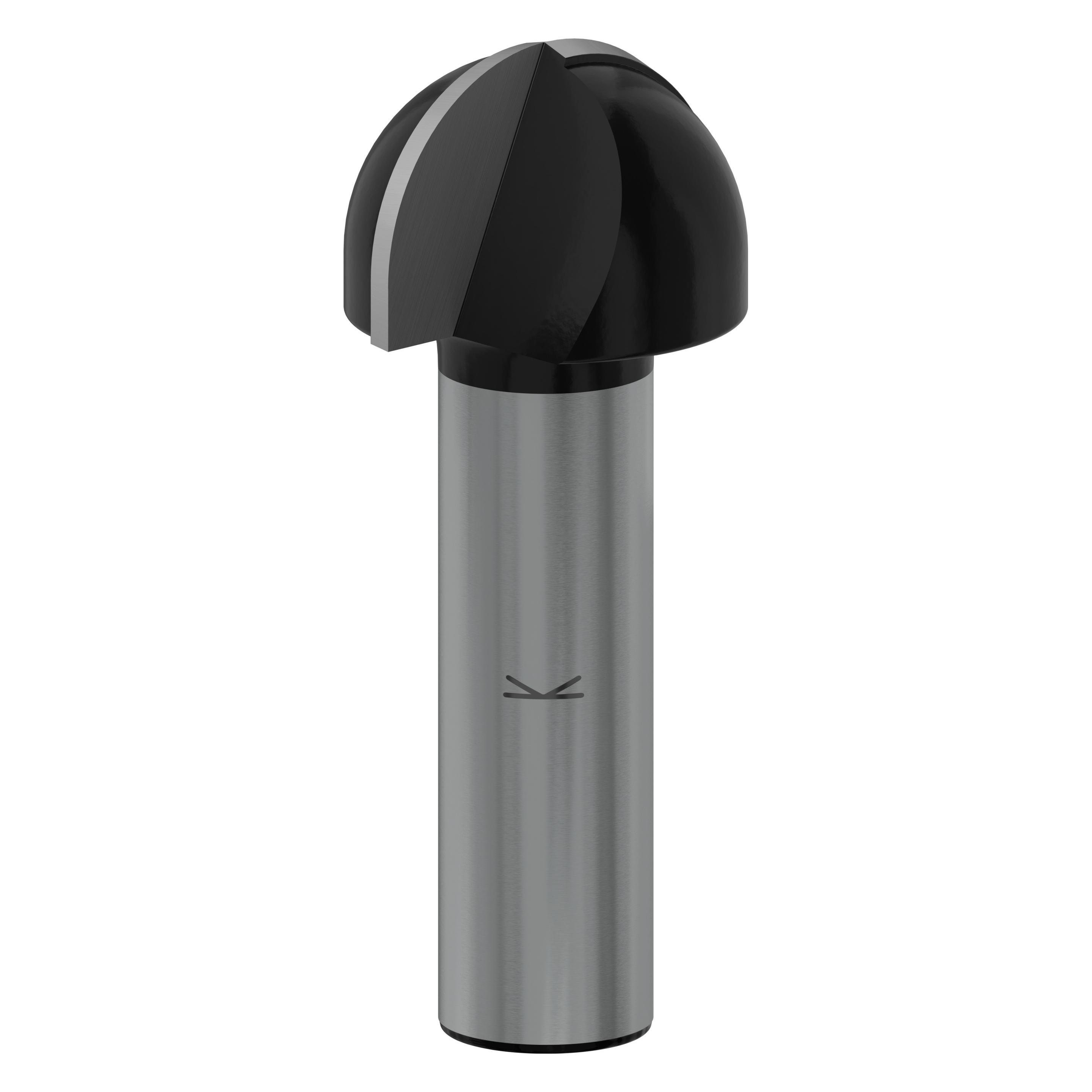 Bosch Professional Zubehör Hohlkehlfräser, 12 mm, R1 12 mm, D 24 mm, L 15,9 mm, G 57 mm (2608628473)