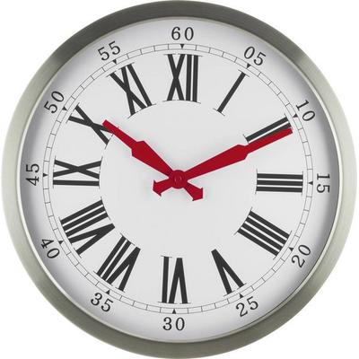 EUROTIME 56860-07 Funk Wanduhr 40cm Silber