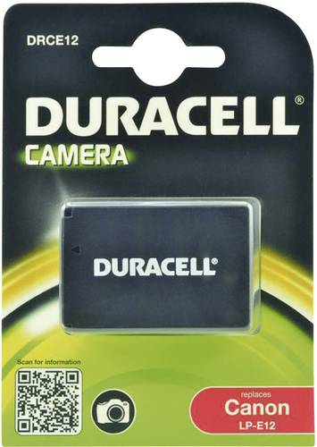 Duracell LP-E12 Kamera-Akku ersetzt Original-Akku (Kamera) LP-E12 7.4 V 800 mAh