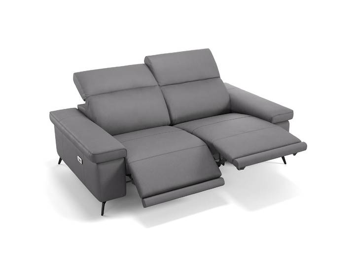 Italienisches Ledersofa URBANA 2-Sitzer Couch