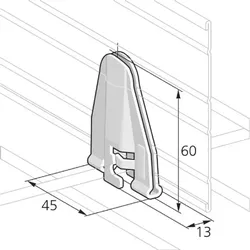 Pflitsch Halter für Trennwand GK HAT X67 S