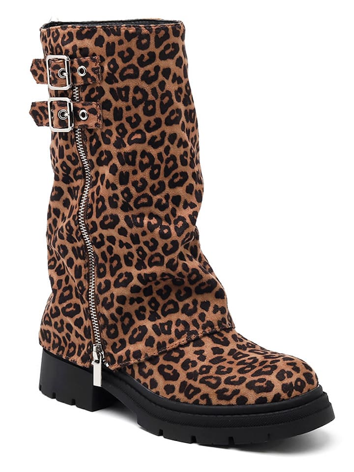 Sixth Sens Stiefeletten in Hellbraun/ Schwarz - 37