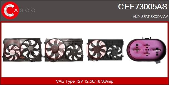 Casco Elektromotor, Kühlerlüfter Cef73005as Für Vag
