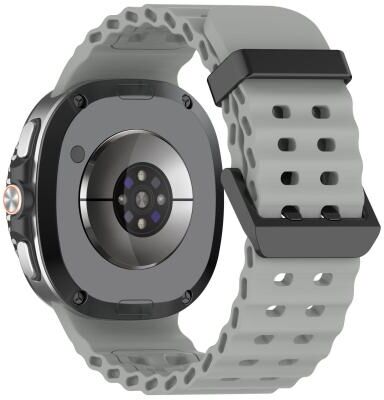 Everyday Crate XDfind Samsung Galaxy Watch 8 Band Soft Silicone Watch Band For Galaxy Watch 8 Classic With Dual Row Vent Holes grey