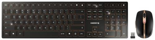 CHERRY JD-9100EU-2 Kabellos, Funk Tastatur, Maus-Set Englisch, QWERTY Schwarz