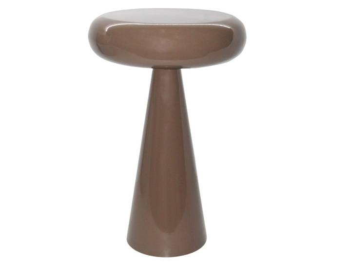 Table basse d'appoint en acier laqué café
