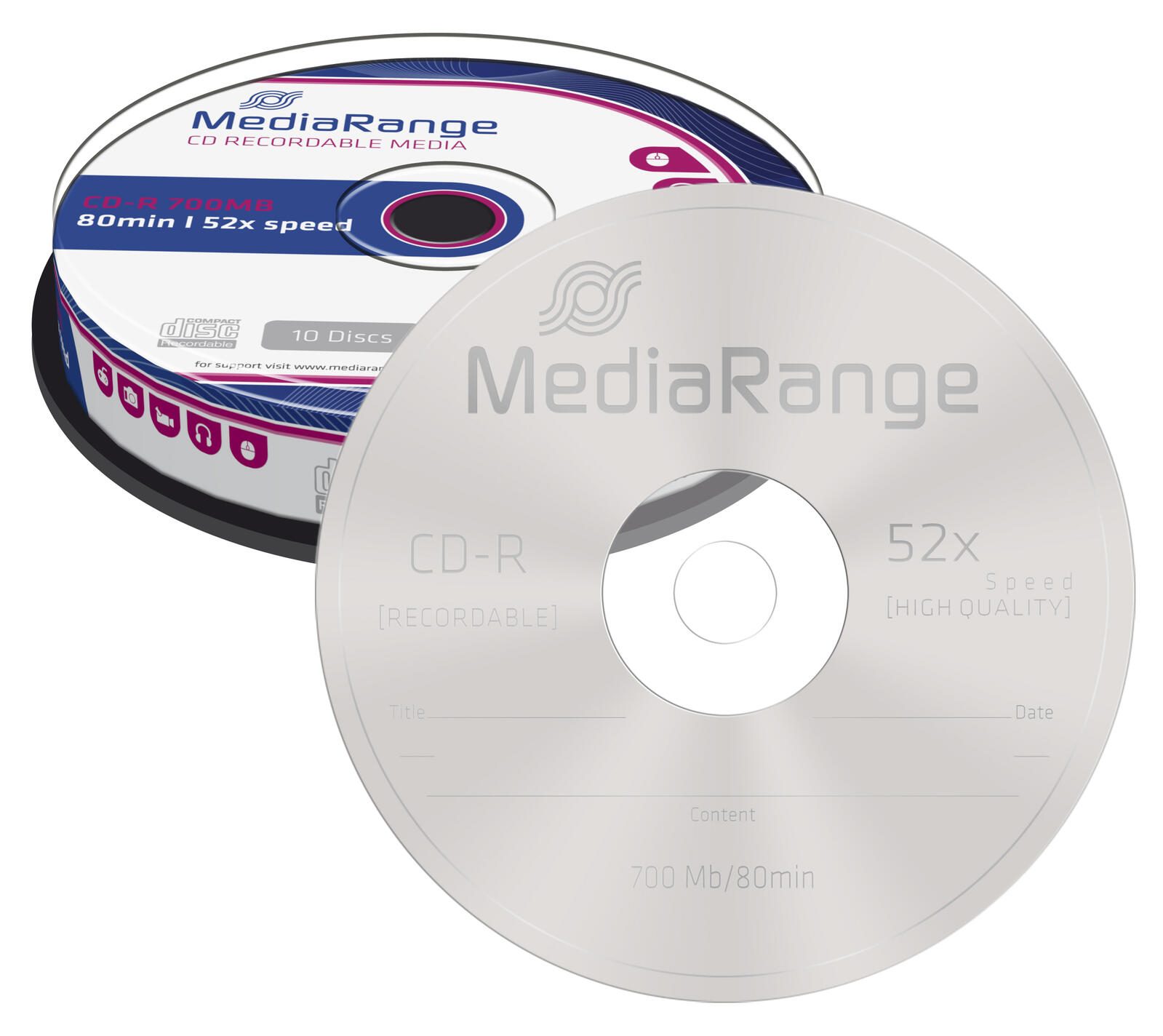 MediaRange CD-R 10er Spindel Spindel MR214