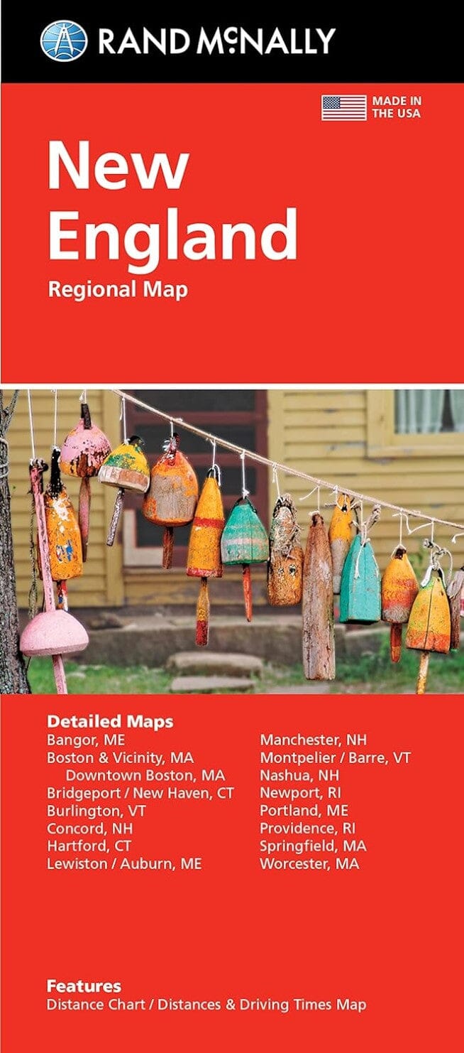 Nouvelle-Angleterre, carte facile à lire   Rand McNally
