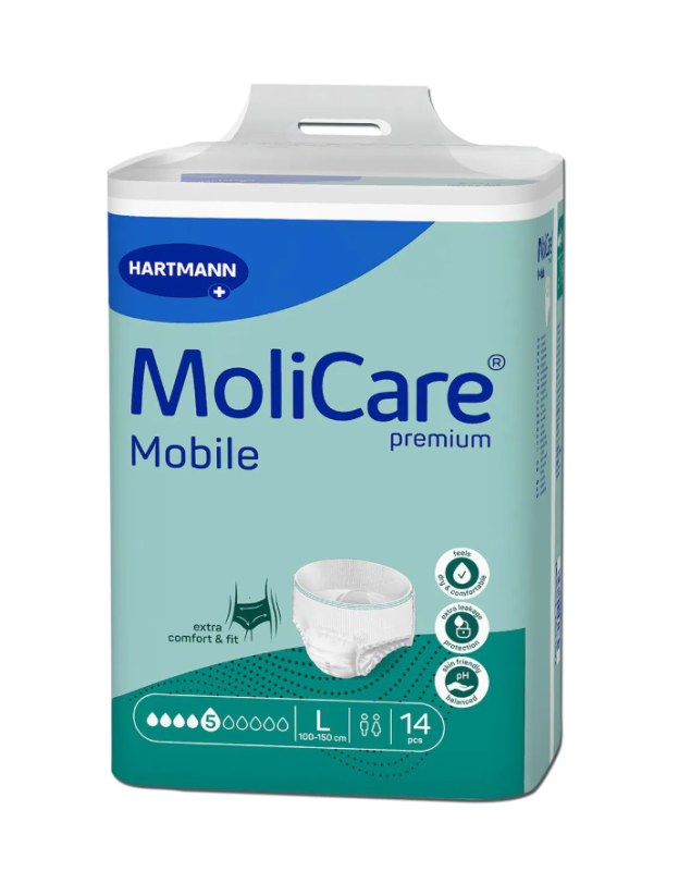 Hartmann MoliCare Mobile 5 gouttes Large - 4 paquets de 14 protections
