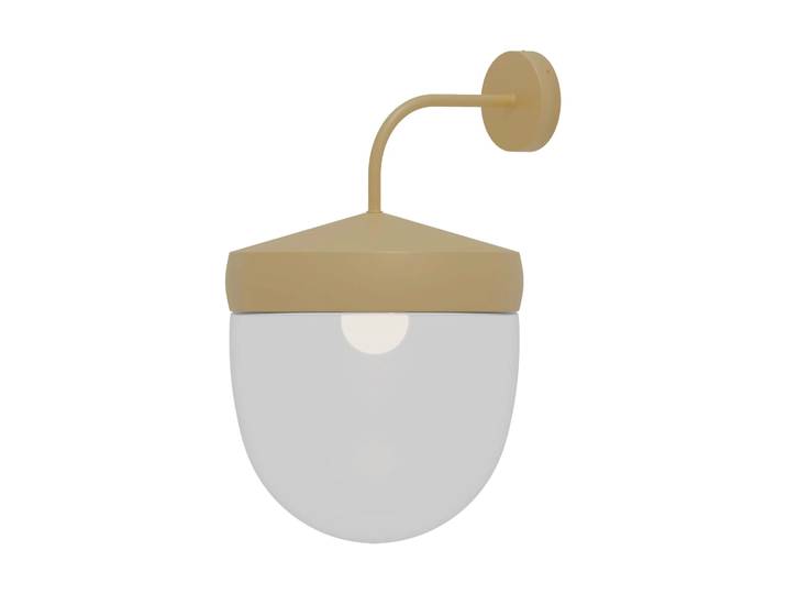 Noon Lampe murale Pan 30 cm verre transparent Beige