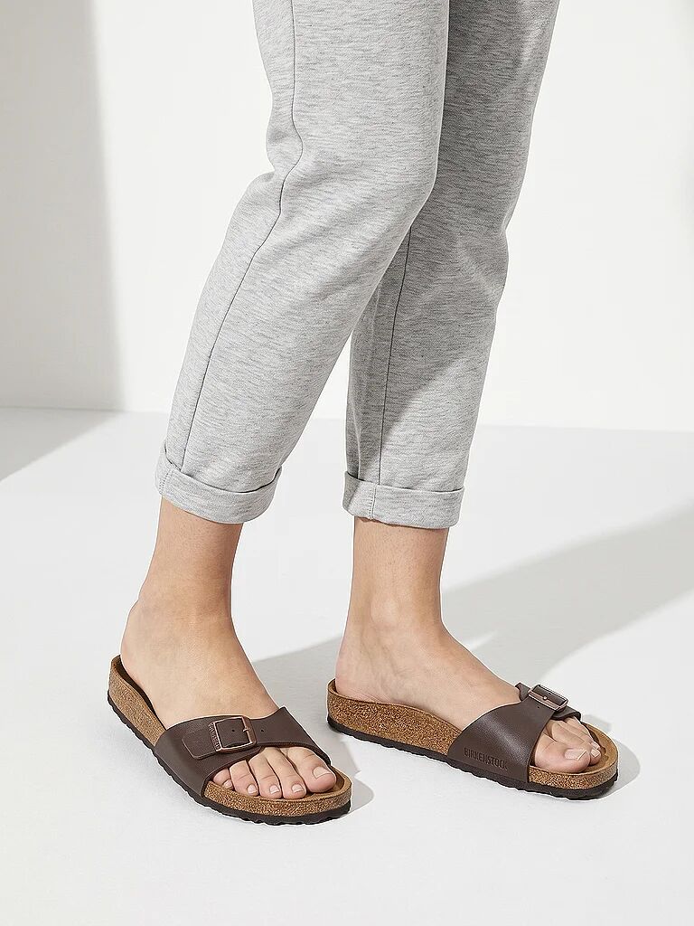 BIRKENSTOCK Damen Pantoletten Madrid Birko Flor braun   39 W