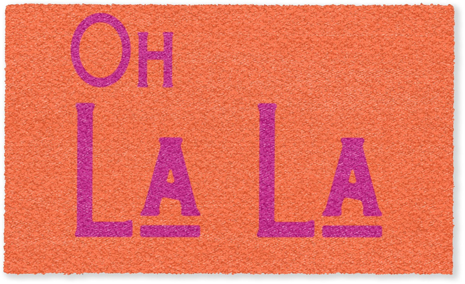 MuchoWow Deurmat Oh la la - Oranje en Roze - B/D: 150 x 90 cm