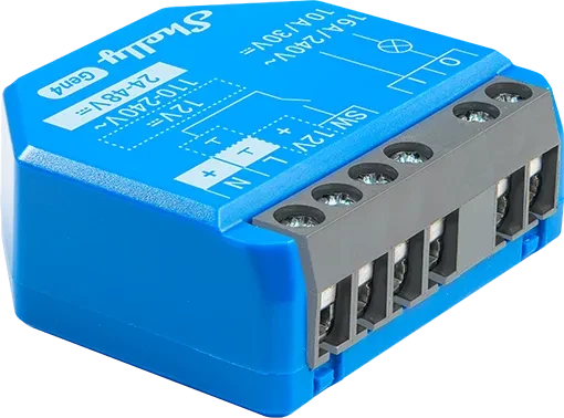 Shelly 1 Gen4, 1-Kanal, 16A, Unterputz, Schaltaktor