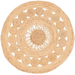 Pergamon, Teppich, Handgefertigt Jute Teppich Pia Rund (80 cm)