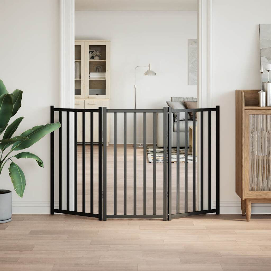 Archie & Oscar Swoyersville Solid Wood Dog House Door Black 90cm H x 150cm W x 2cm D