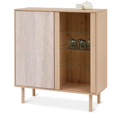 Tchibo - Vitrine in Travertinoptik - 100x40x108,8cm - braun -