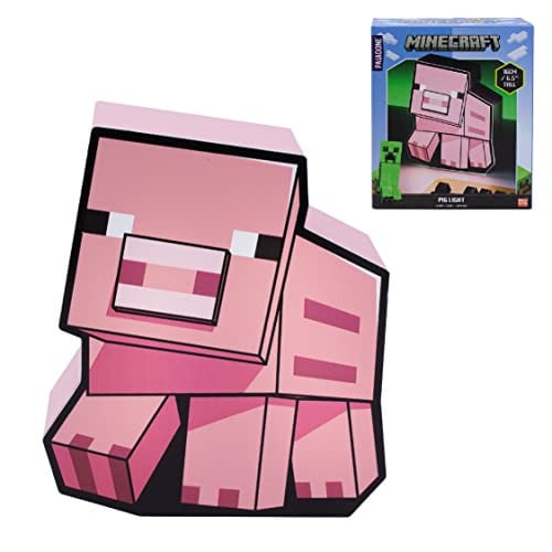 Paladone Minecraft Pig LED Nachtlampje voor op je bureau of in de slaapkamer