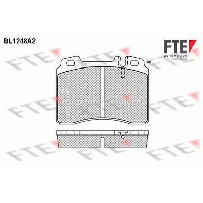 Fte Bremsbelagsatz, Scheibenbremse [Hersteller-Nr. 9010074] für Mercedes-Benz