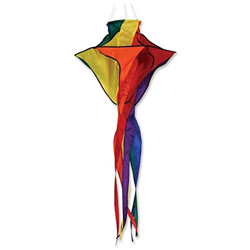 Premier Kites Rainbow Star Twister windspinner regenboog windzak voor buitendecoratie, 106 cm