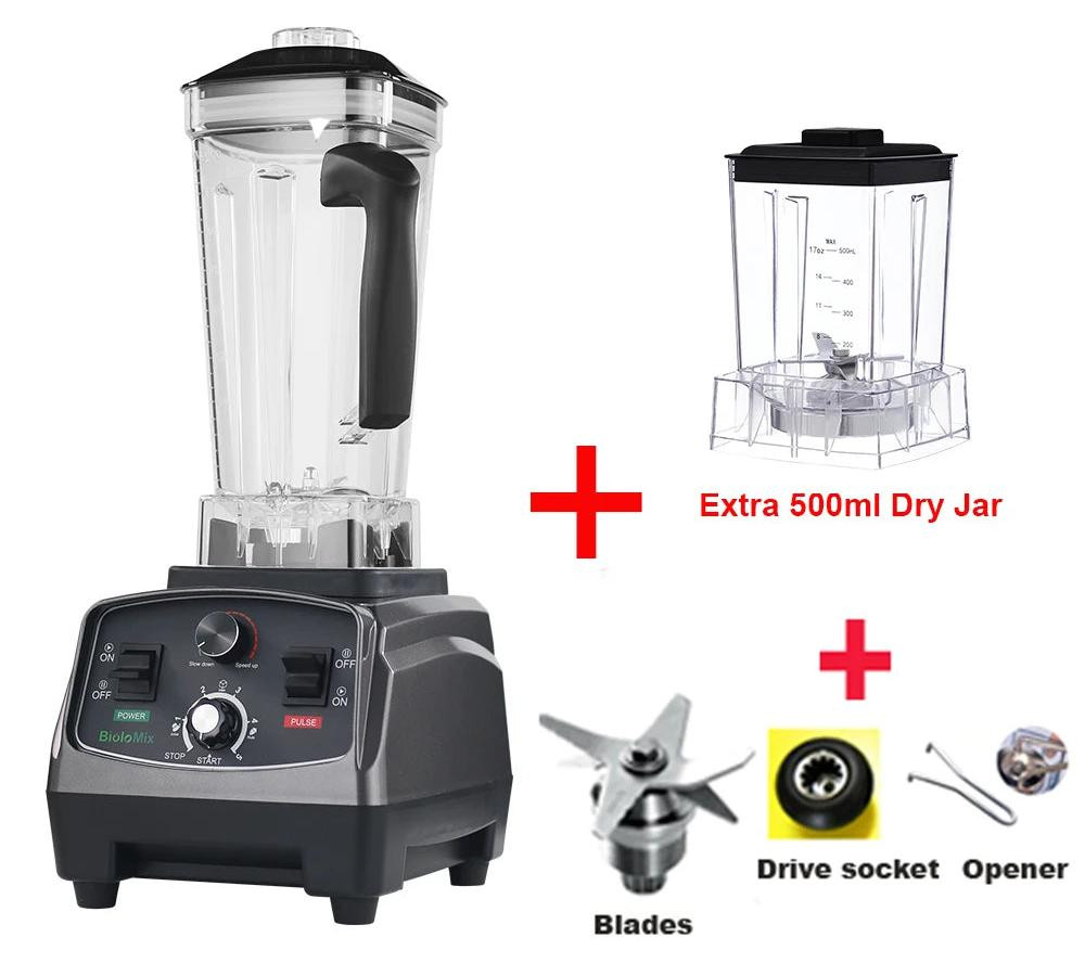 Selius Blender Smoothie Maker Foodprocessor 2200W 2L BPA-vrij met zes mesbladen