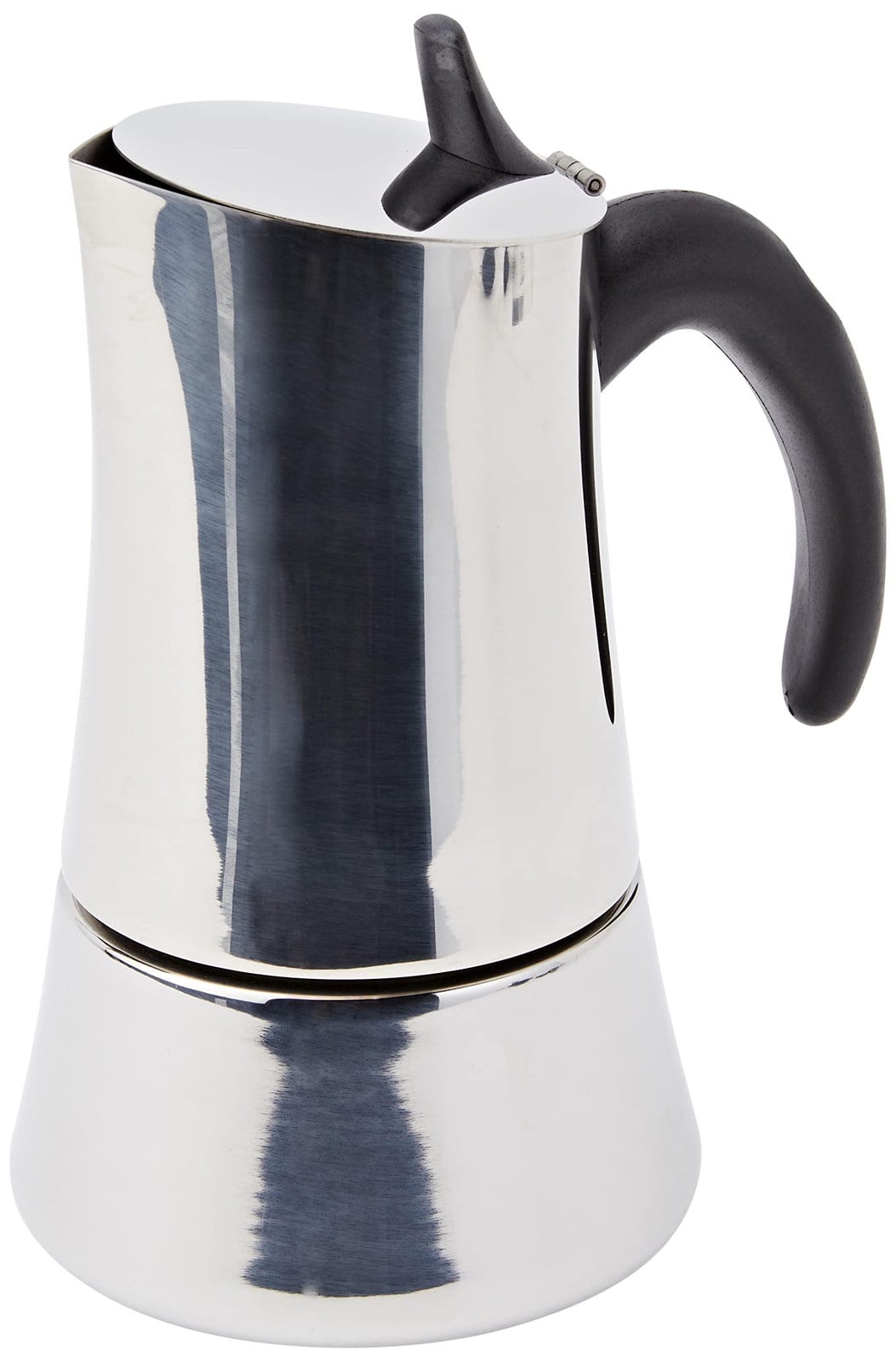 Dripio Espressokoker voor 4 kopjes, zilverkleurig, roestvrij staal, geschikt voor inductie