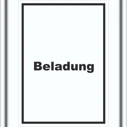 HB-Druck Beladung Schild mit Text Transport Fracht hochkant A3 (297x420mm)