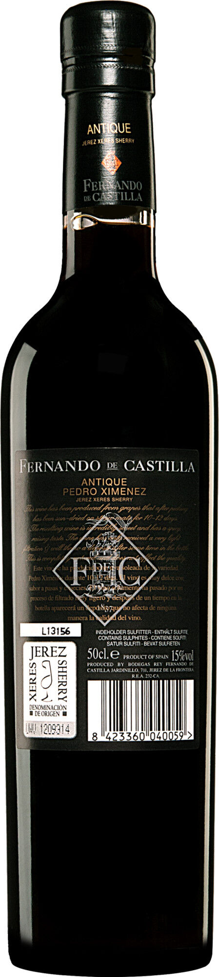 Rey Fernando de Castilla Fernando de Castilla »Antique« Pedro Ximénez - 0,5 L 15% Vol. Sherry Süß aus Spanien