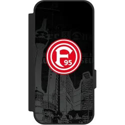 Nivocase Klapphülle für Google Pixel 10a Handyhülle aus Kunst Leder NIVOflip schwarz Fortuna Düsseldorf (Google Pixel 10a), Smartphone Hülle, Schwarz