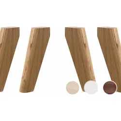 Hasena Top-Line Füsse Masi 10 cm / Nussbaum, geölt