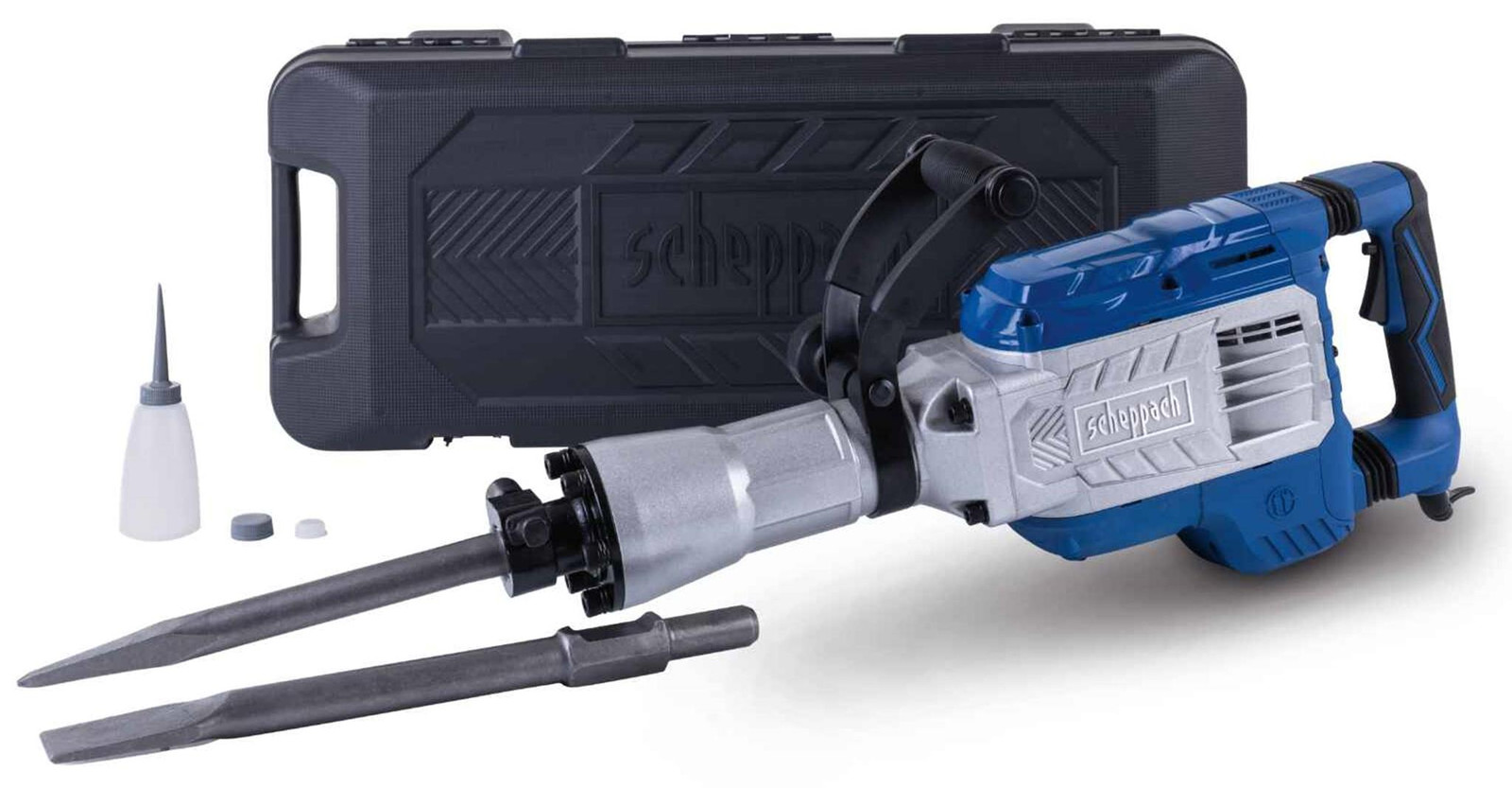 Scheppach sloophamer AB1900, 1900 W, 60 J, SDS-HEX, 16,5 kg, inclusief punt- en platbeitel en koffer